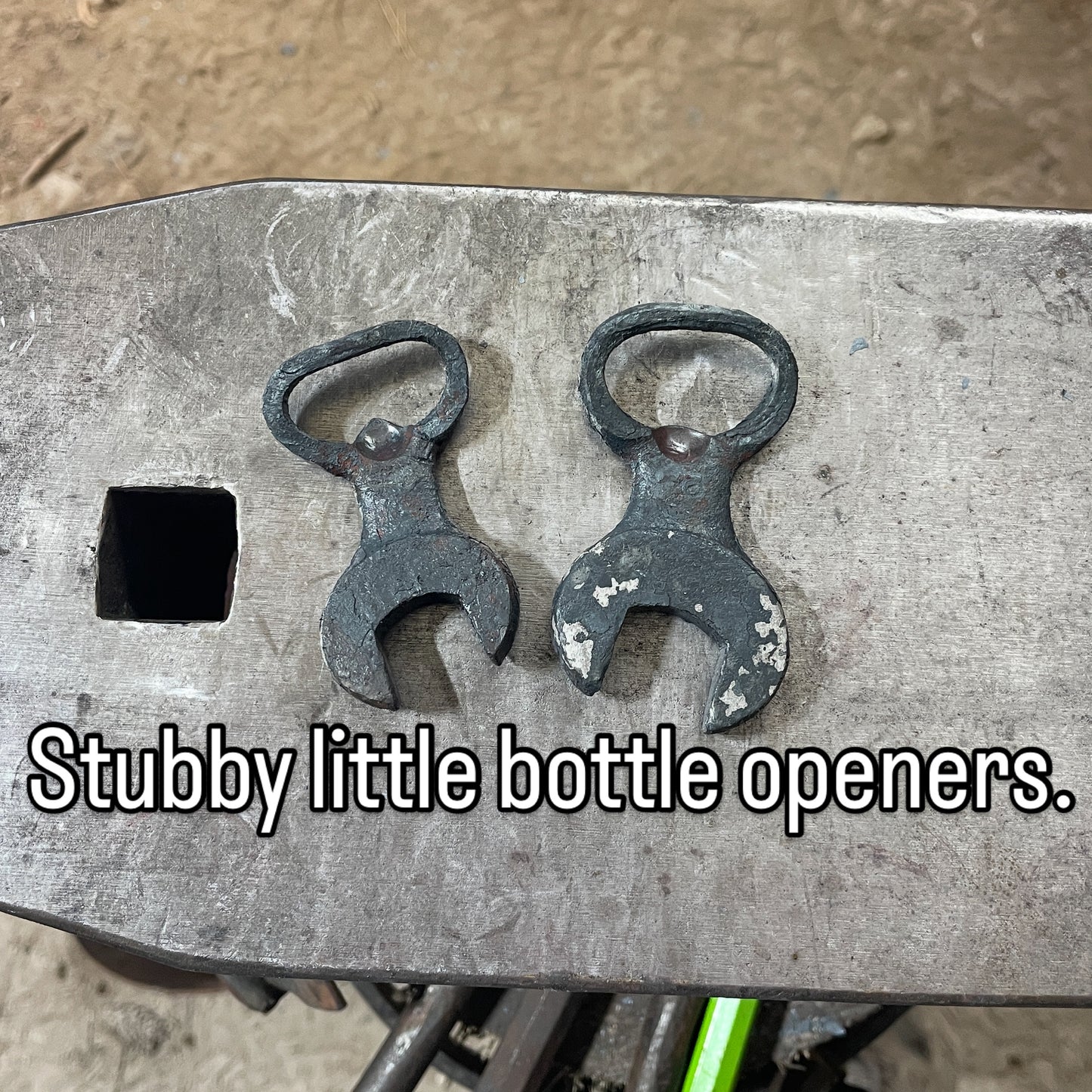 Vintage wrench bottle opener. Blacksmith forged.